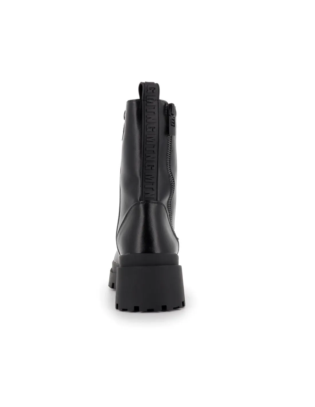 Bota tipo militar cordones y cremallera negro para mujer Mustang