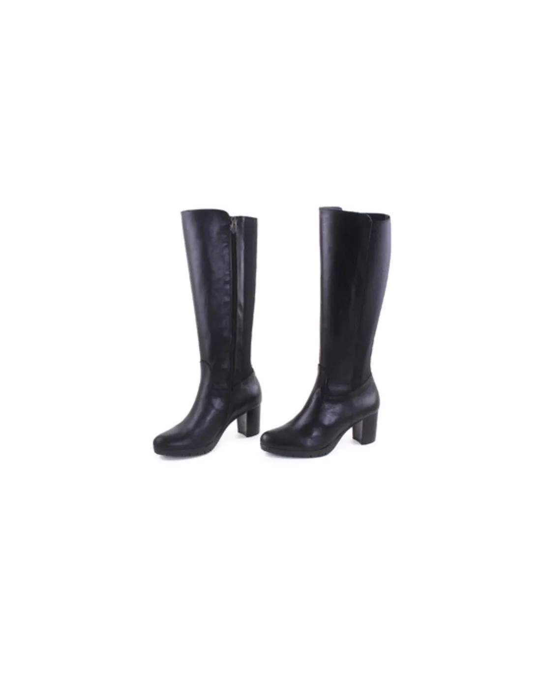 Botas altas tacón mujer piel