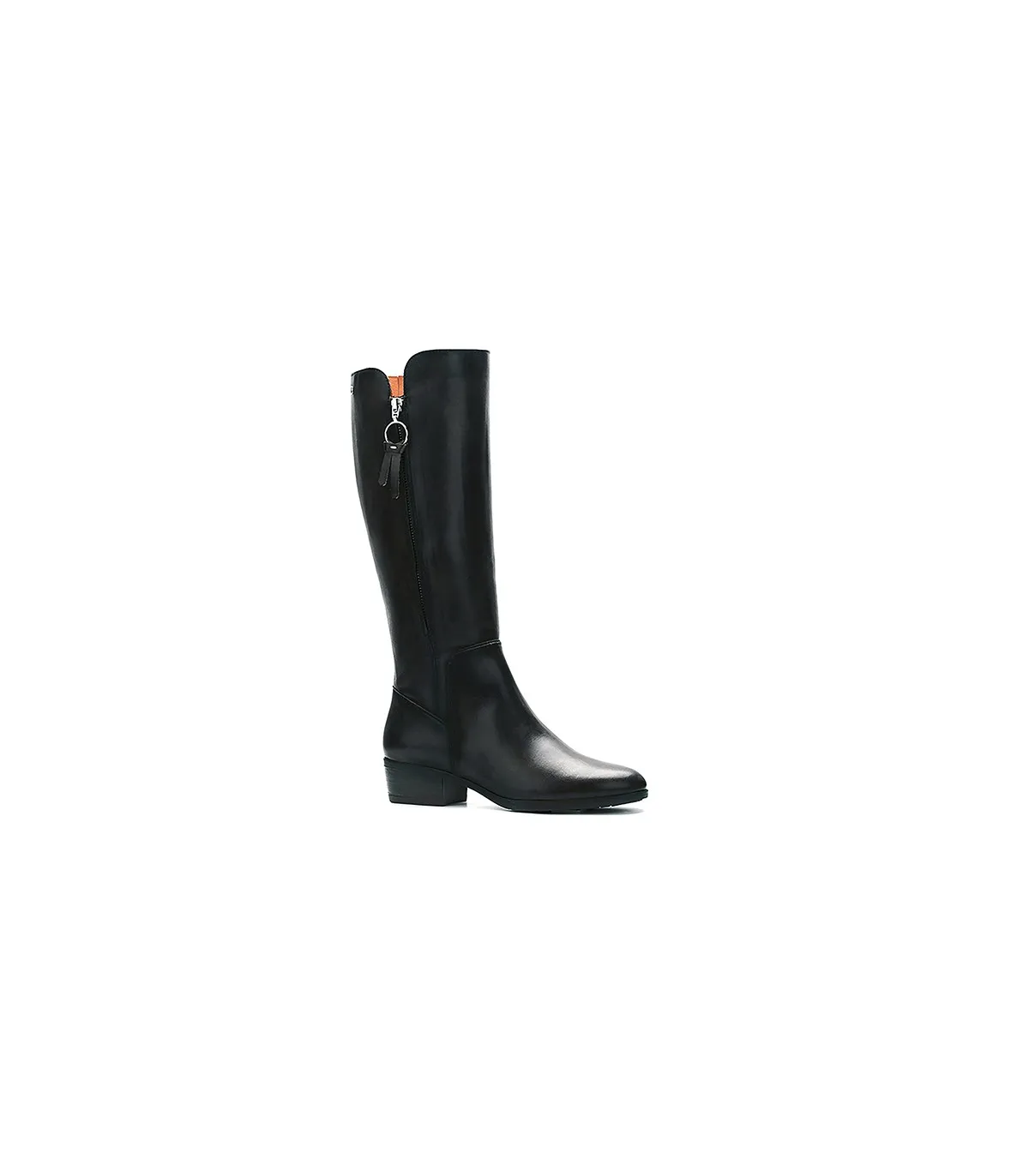 Botas de color negro con cremallera lateral
