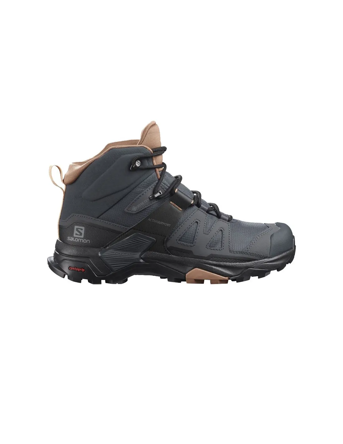 BOTAS DE MONTAñA SALOMON X ULTRA 4 MID GORETEX VERDE MUJER