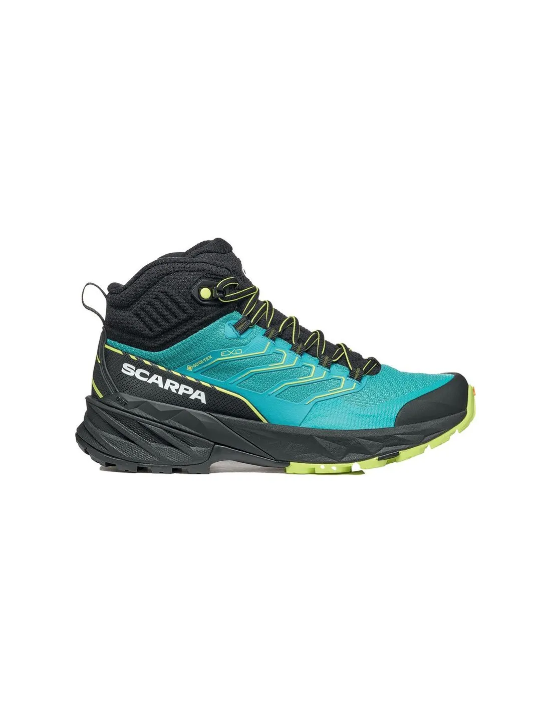 BOTAS DE MONTAñA SCARPA RUSH 2 MID GORETEX BLUE LIME MUJER