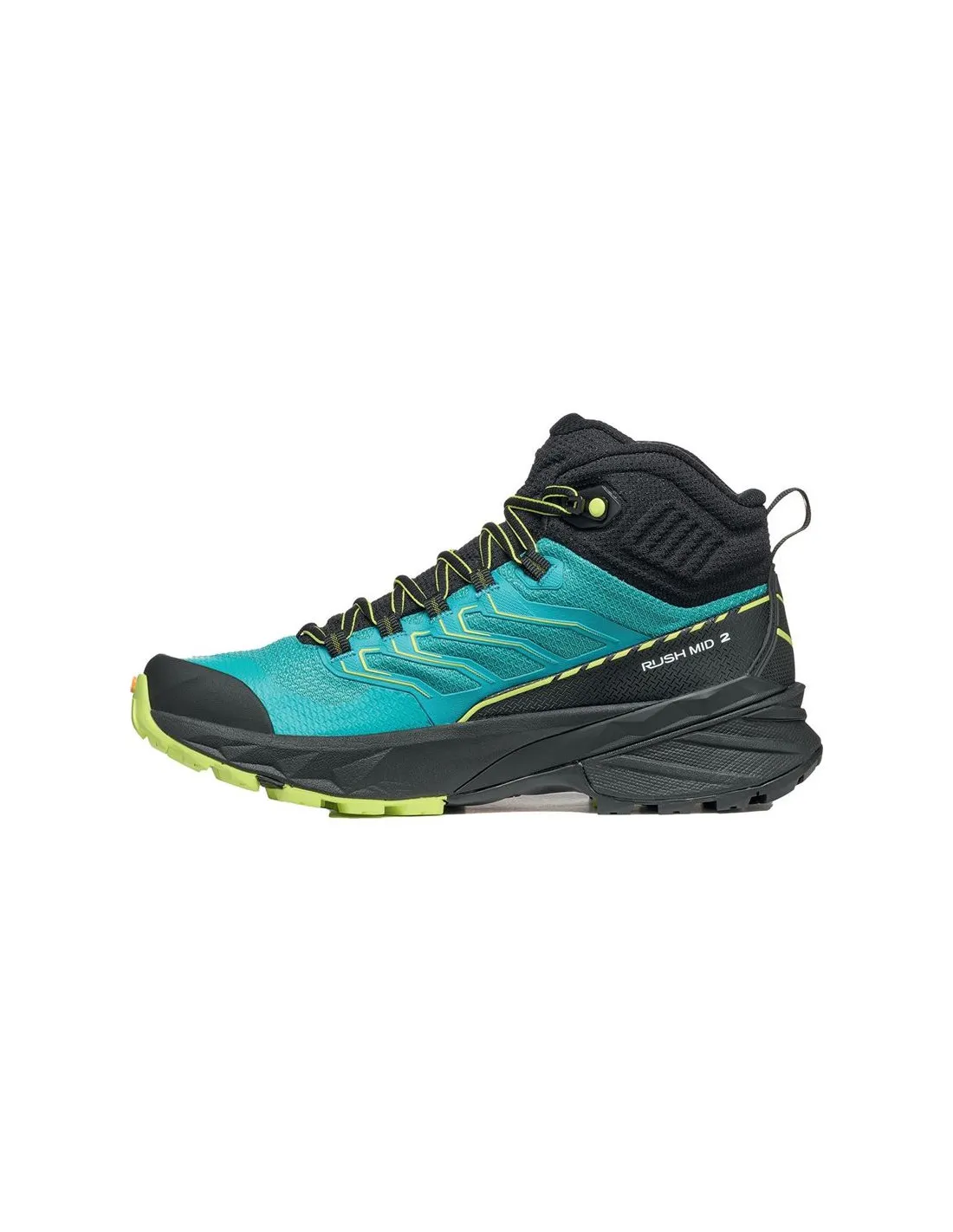 BOTAS DE MONTAñA SCARPA RUSH 2 MID GORETEX BLUE LIME MUJER