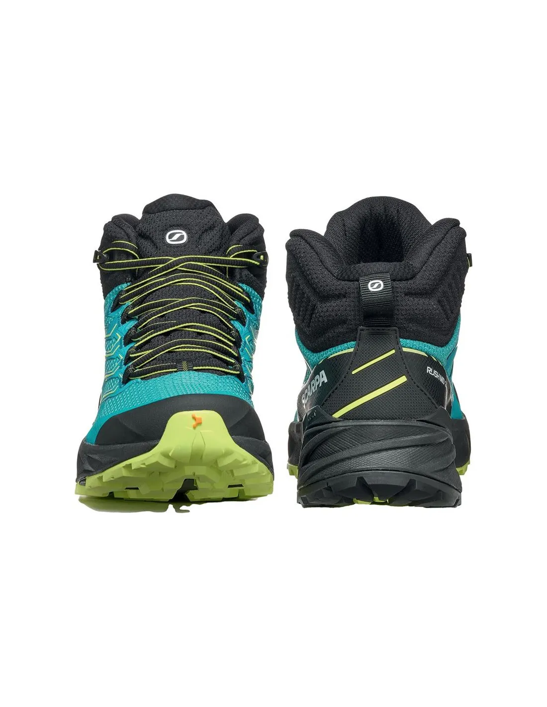 BOTAS DE MONTAñA SCARPA RUSH 2 MID GORETEX BLUE LIME MUJER