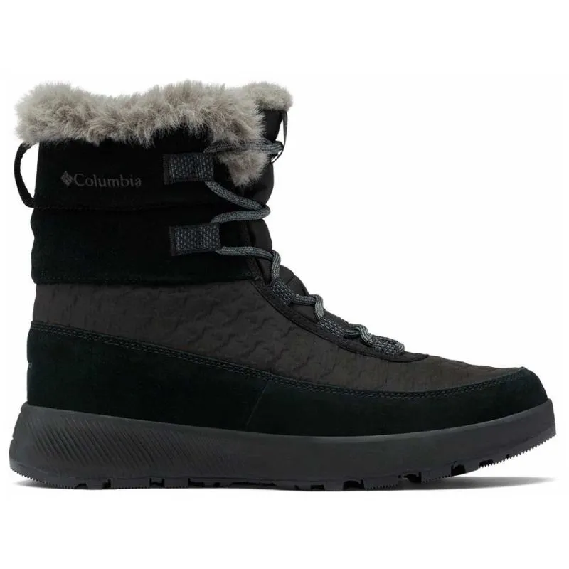 Botas de nieve para mujer Columbia Slopeside Peak Luxe (negro/ Grafito)