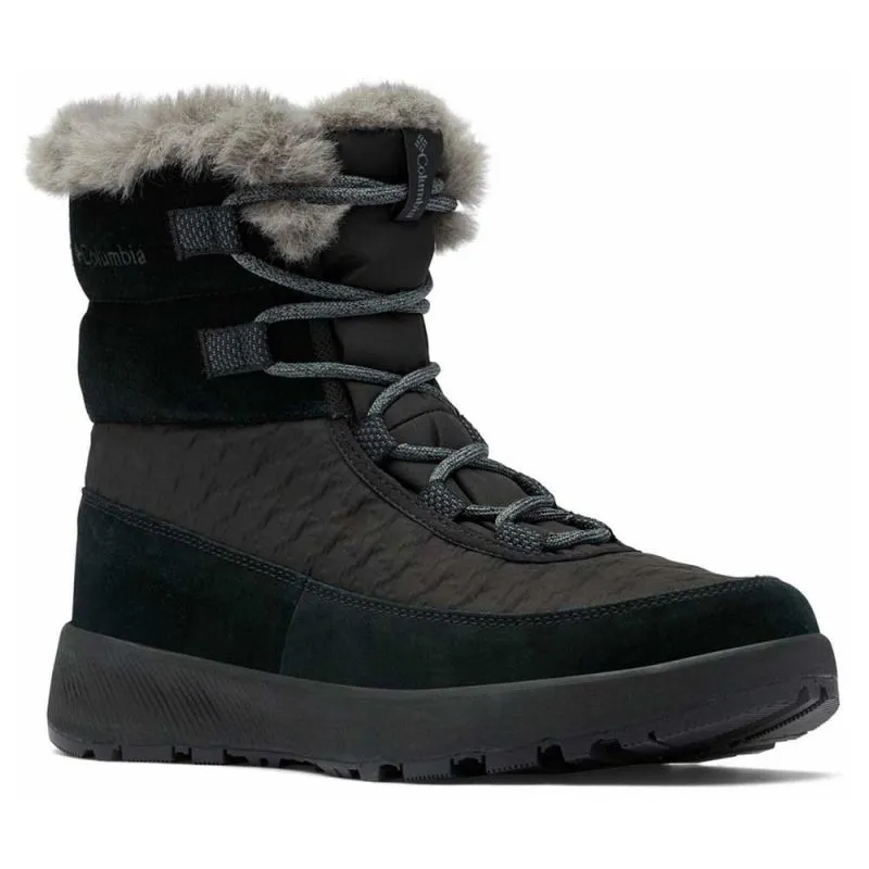 Botas de nieve para mujer Columbia Slopeside Peak Luxe (negro/ Grafito)