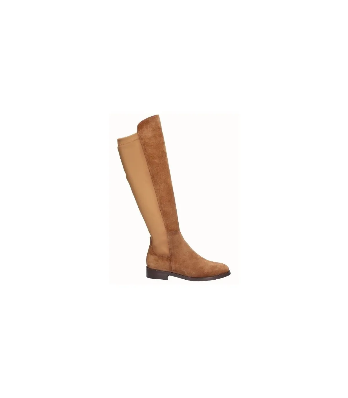 Botas en color tabaco con elástico trasero
