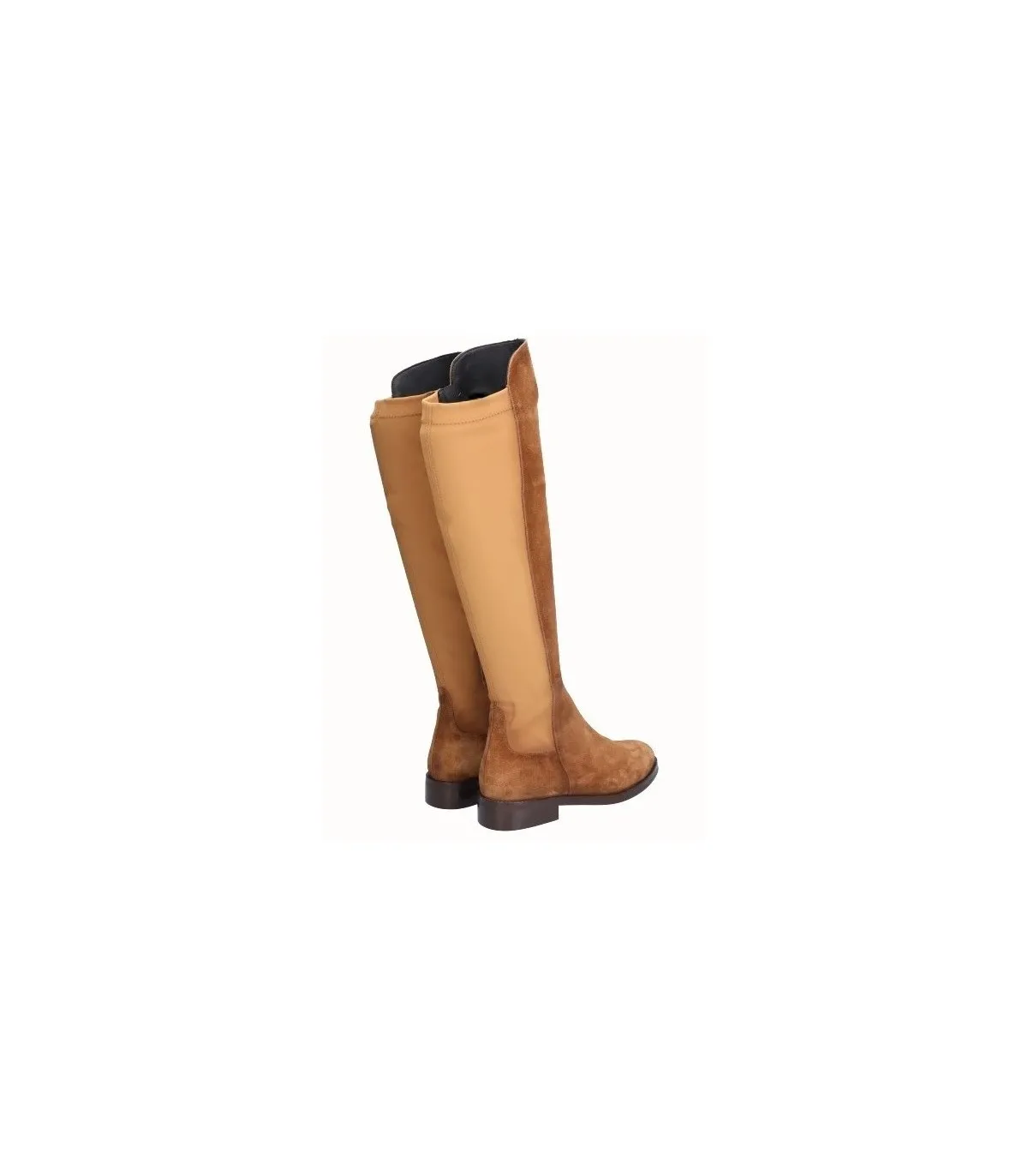 Botas en color tabaco con elástico trasero