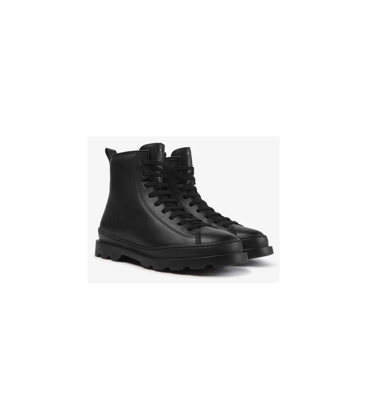 Botas militares en piel negra