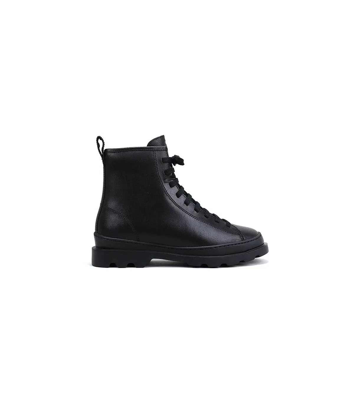 Botas militares en piel negra