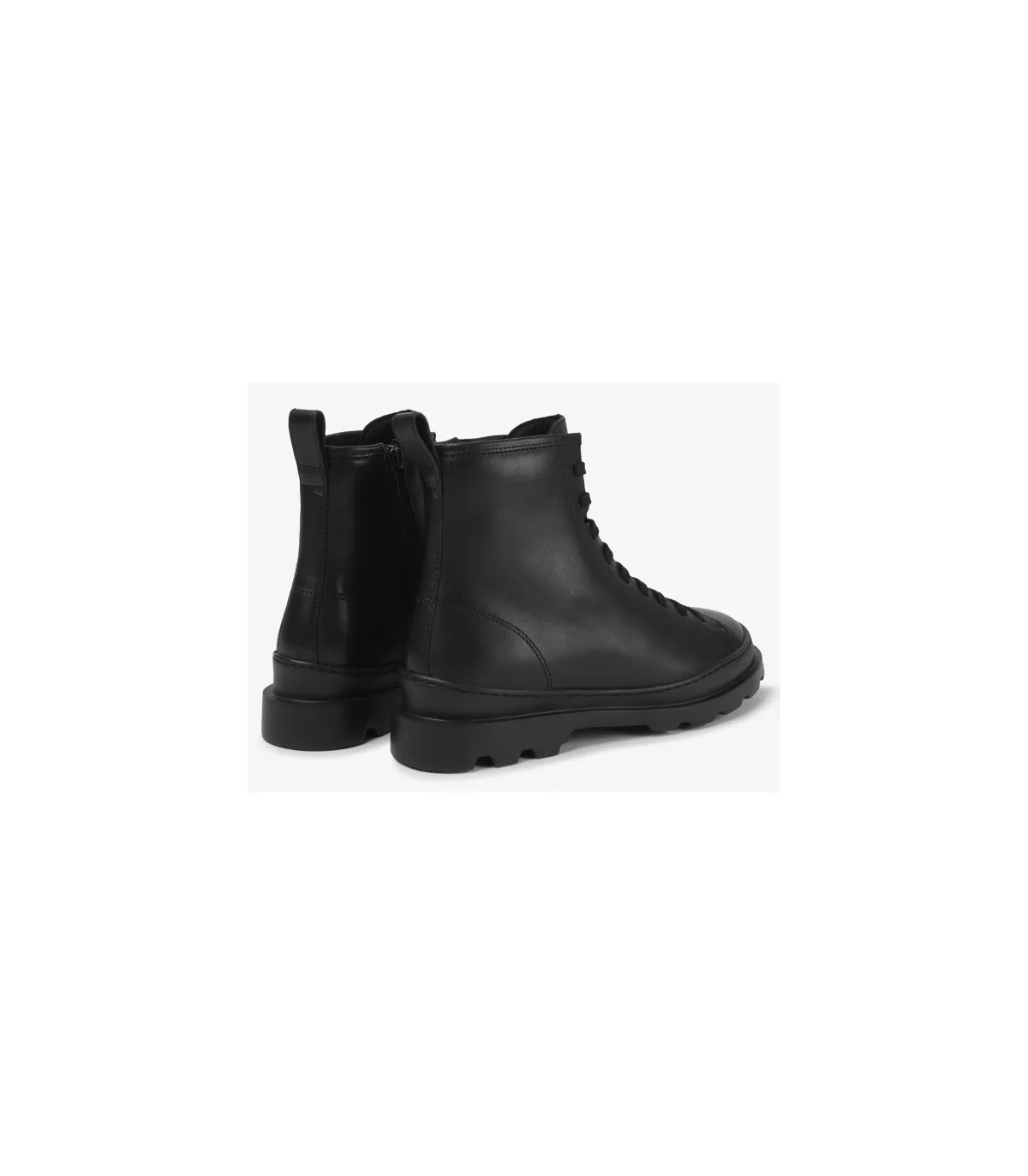 Botas militares en piel negra