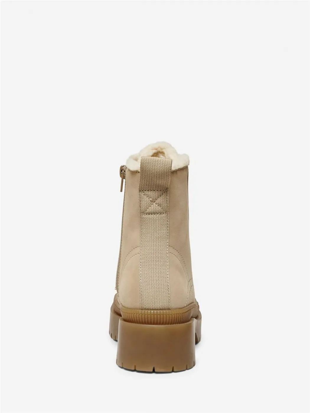 BOTAS ONLY MUJER BEIGE NUBUCK LACE UP WINT