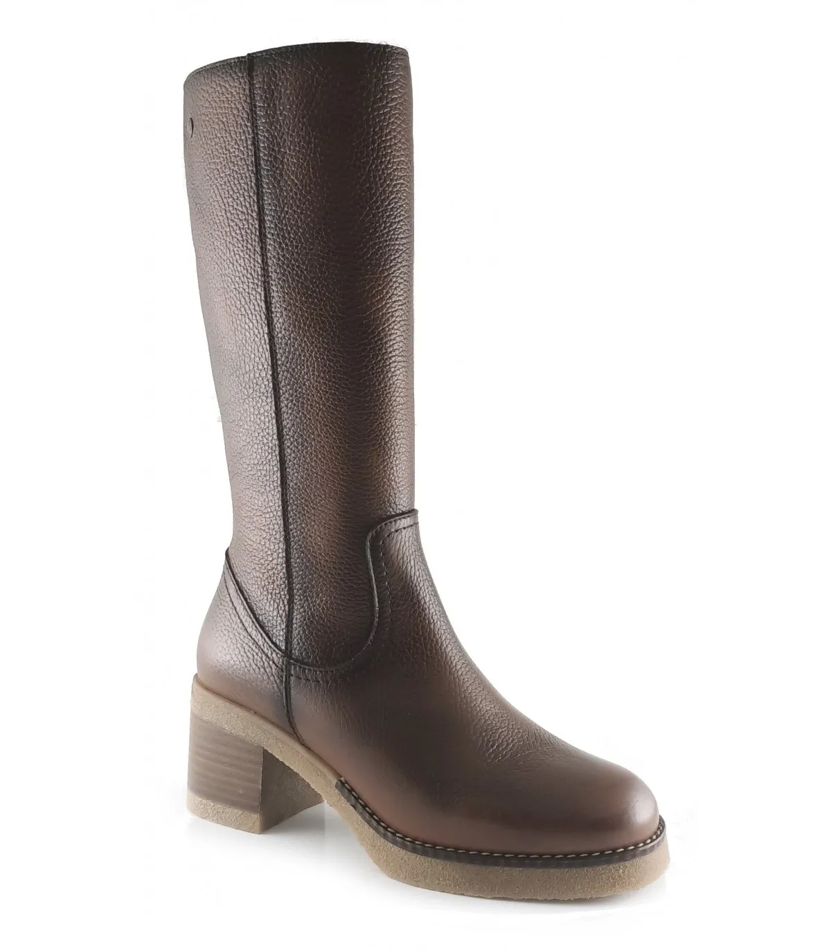 Botas para mujer en piel cuero