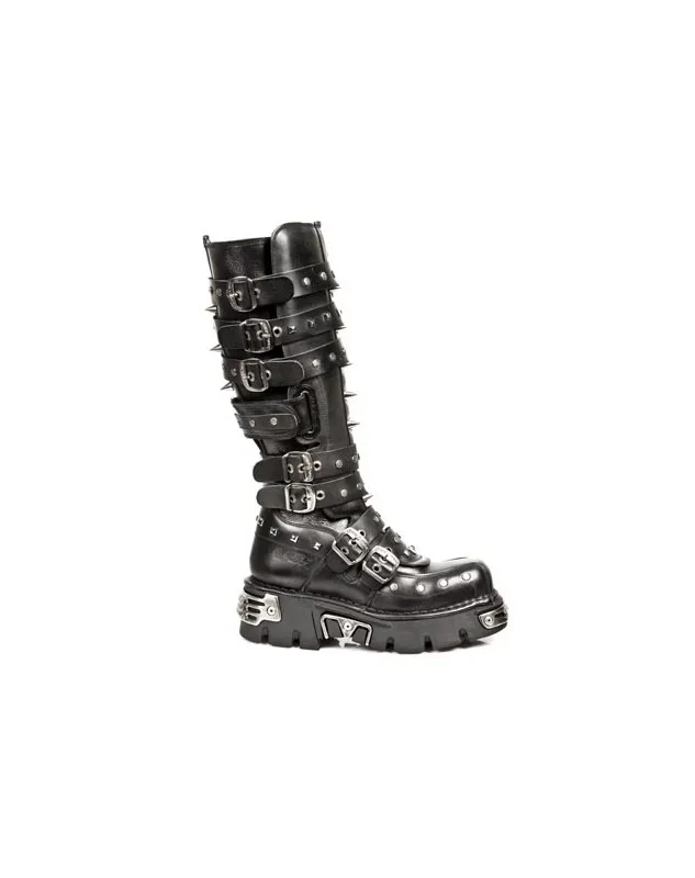 BOTAS PUNK GOTICAS DE NEW ROCK NEGRAS CON CLAVOS