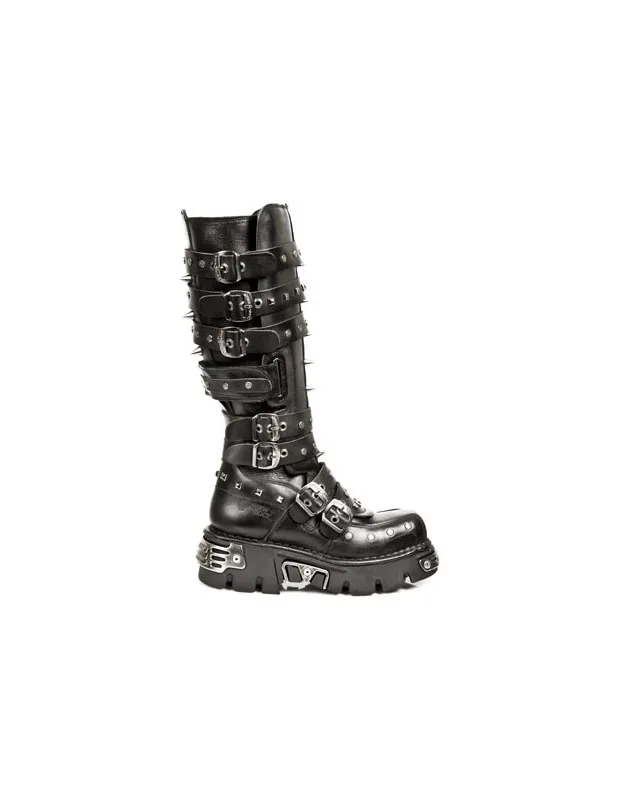 BOTAS PUNK GOTICAS DE NEW ROCK NEGRAS CON CLAVOS