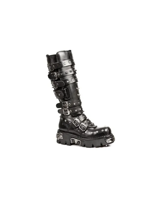 BOTAS PUNK GOTICAS DE NEW ROCK NEGRAS CON CLAVOS
