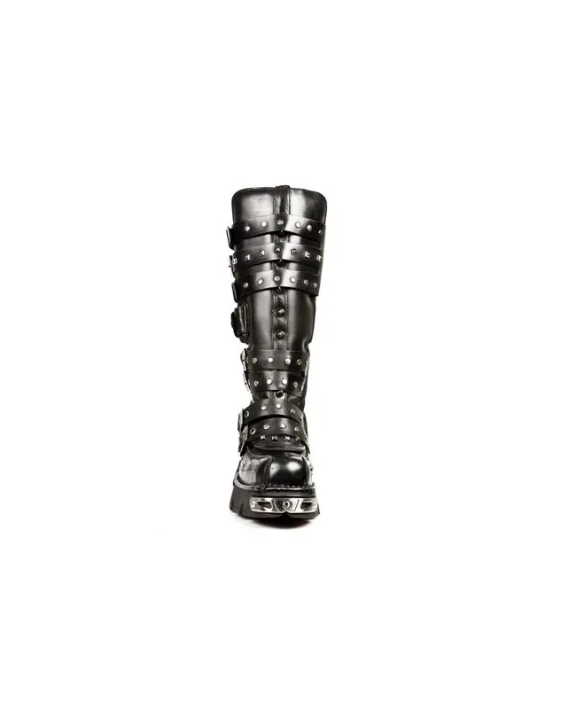BOTAS PUNK GOTICAS DE NEW ROCK NEGRAS CON CLAVOS