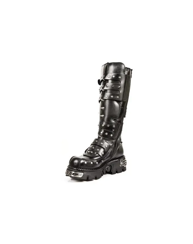BOTAS PUNK GOTICAS DE NEW ROCK NEGRAS CON CLAVOS