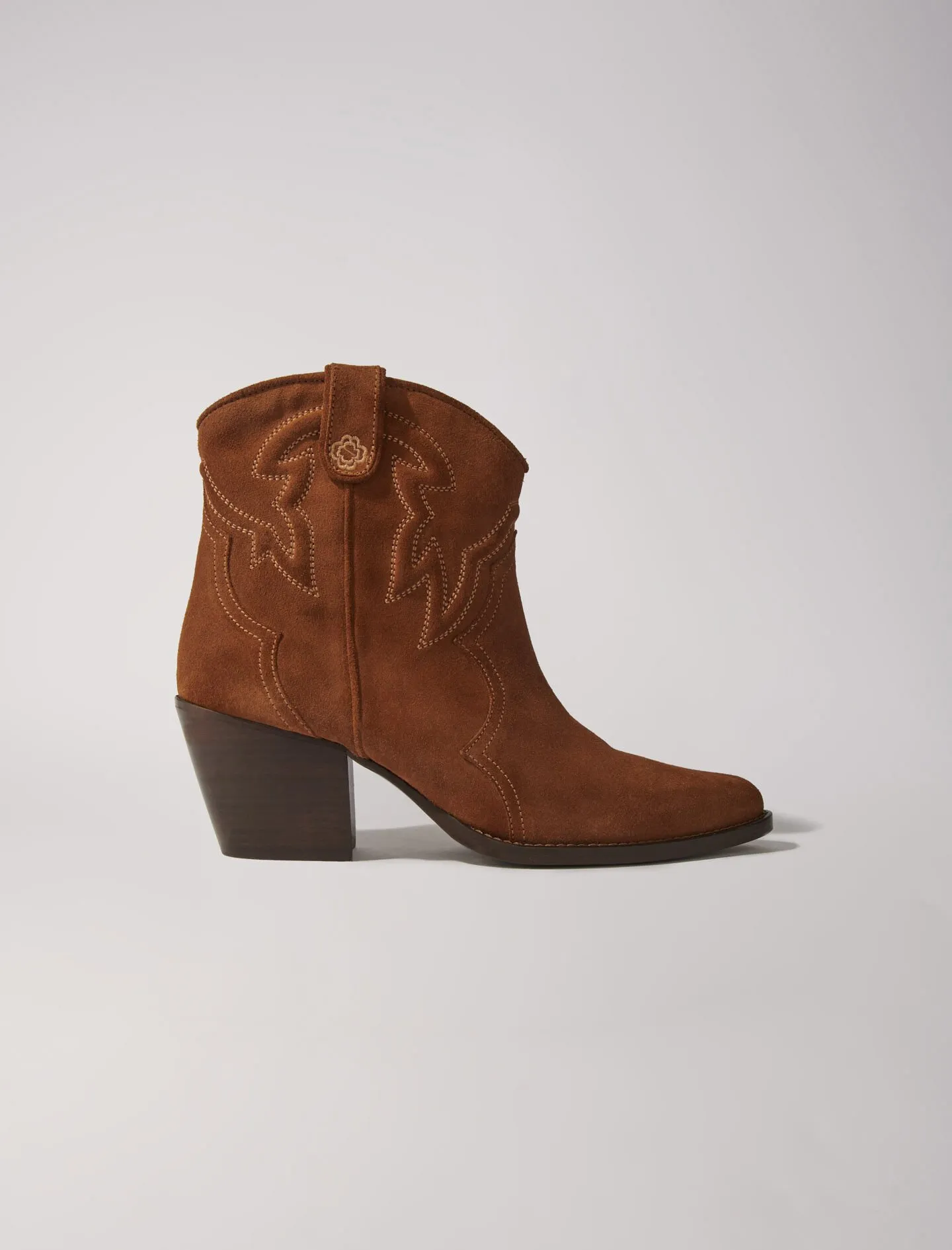 Botines cowboy de ante