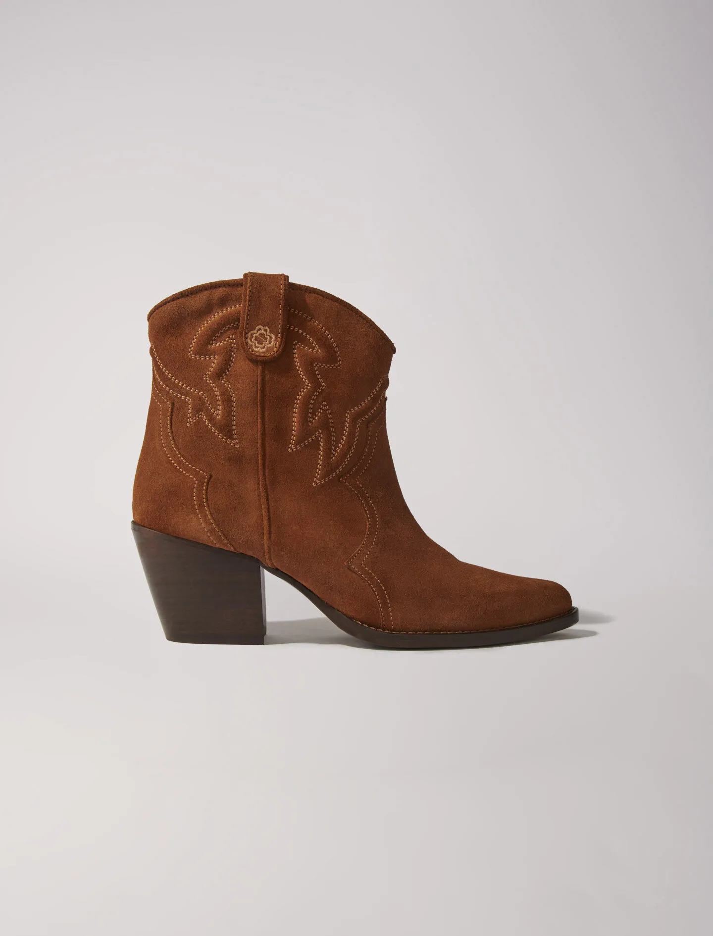 Botines cowboy de ante