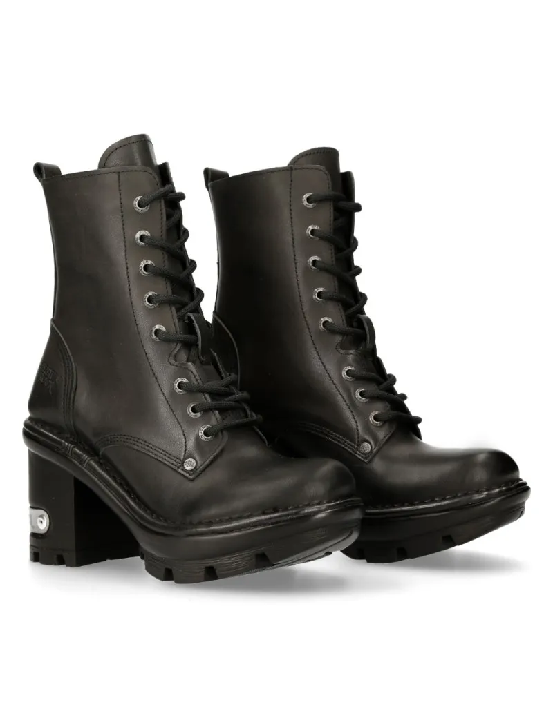 BOTINES NEGROS MUJER TACON NEGRO