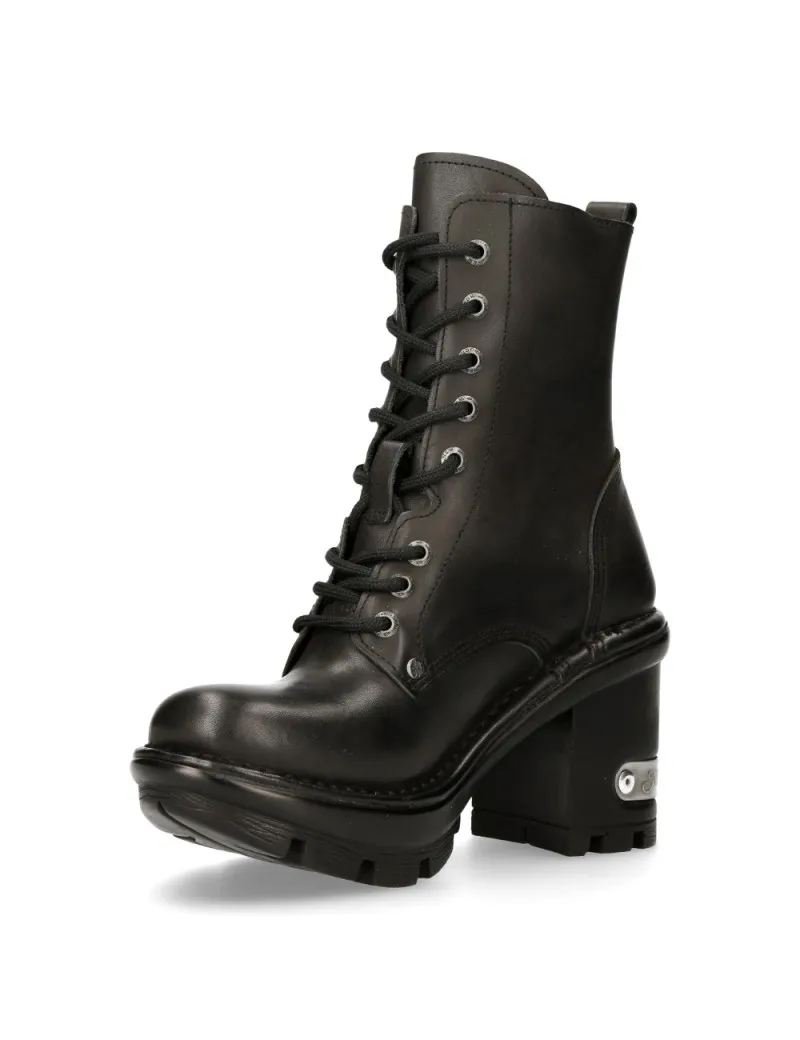 BOTINES NEGROS MUJER TACON NEGRO
