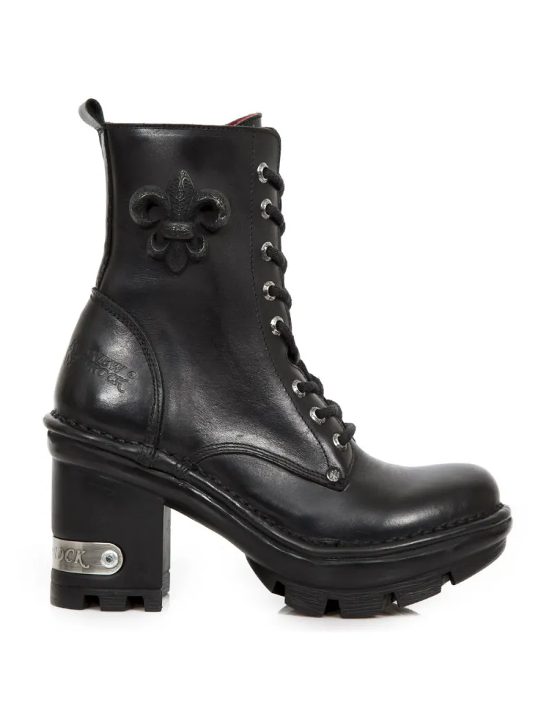 BOTINES NEGROS PARA MUJER TACON GRUESO ALTO NEOTRAIL