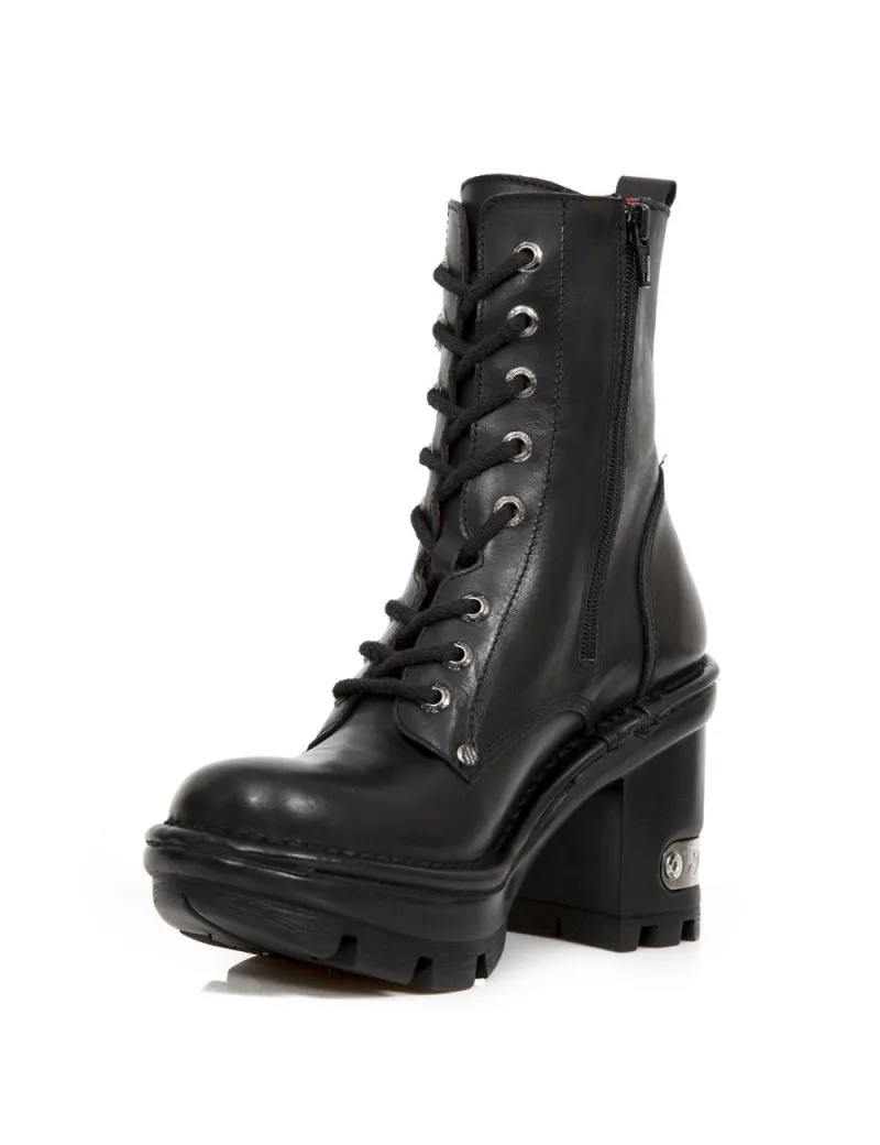 BOTINES NEGROS PARA MUJER TACON GRUESO ALTO NEOTRAIL