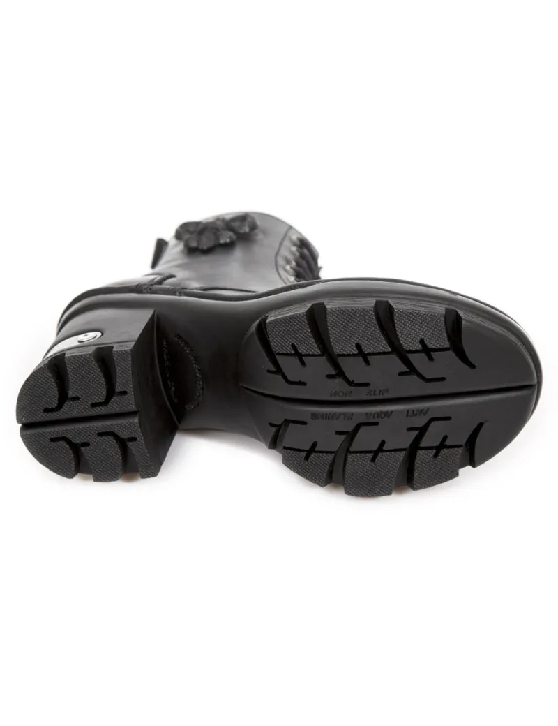 BOTINES NEGROS PARA MUJER TACON GRUESO ALTO NEOTRAIL