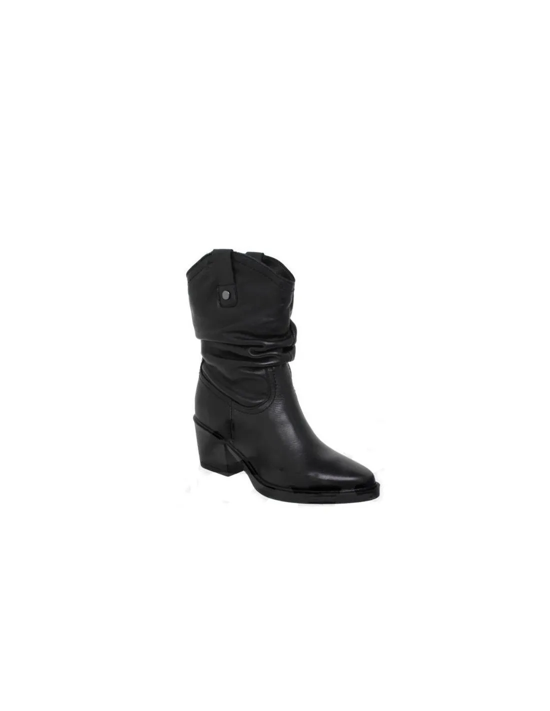 Botines piel caña arrugada