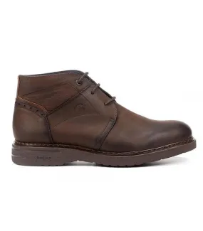 Botín con cordones para hombre en color castaño