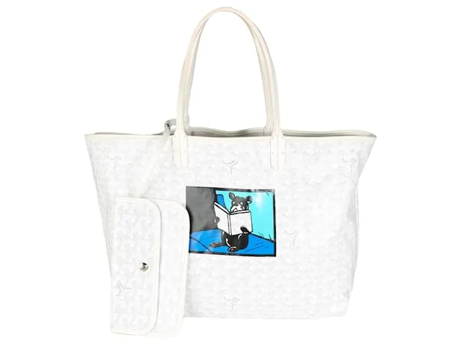 Bulldog Saint Louis PM en lona Goyardine blanca Blanco 