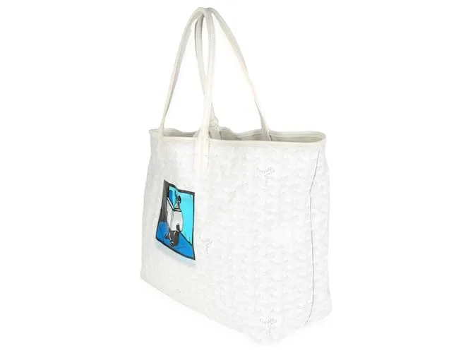 Bulldog Saint Louis PM en lona Goyardine blanca Blanco 