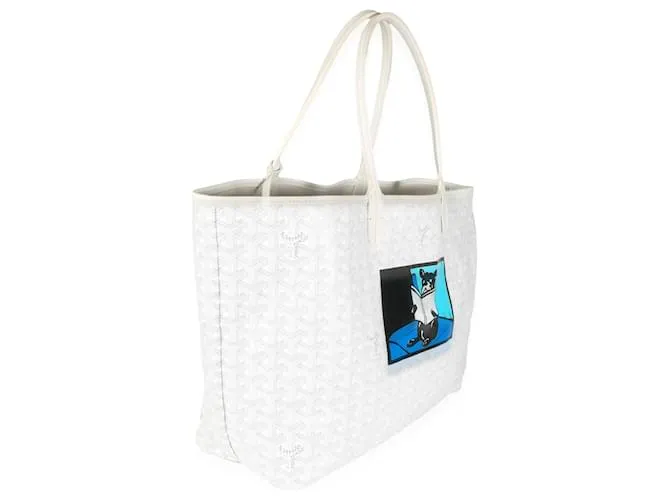 Bulldog Saint Louis PM en lona Goyardine blanca Blanco 