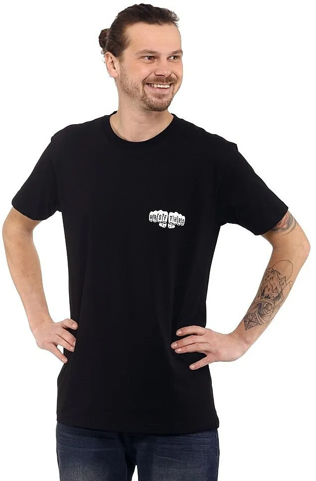 CAMISA HORSEFEATHERS FISTS  BLACK  MEN´S