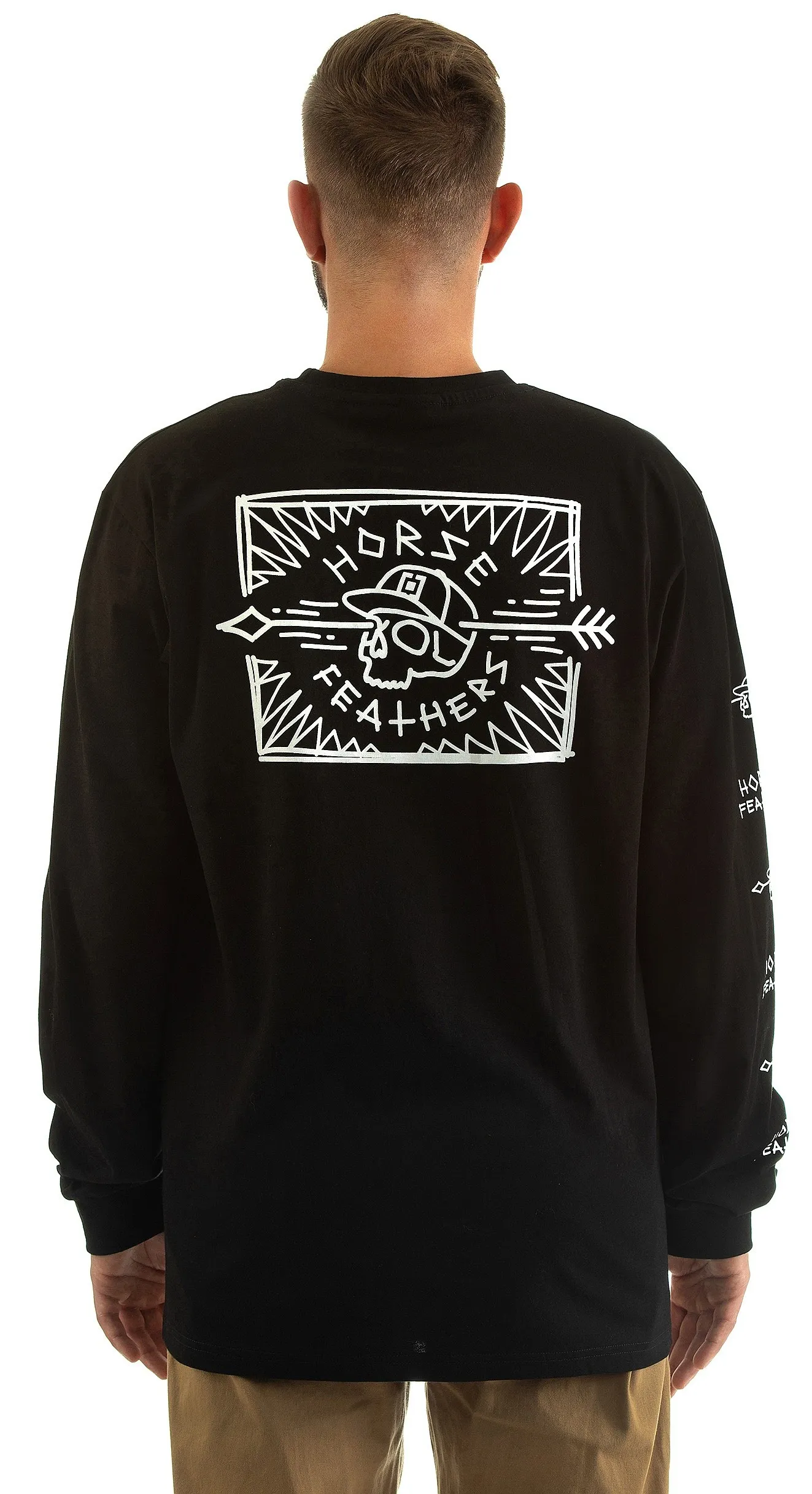 CAMISA HORSEFEATHERS SHAFT LS  BLACK  MEN´S