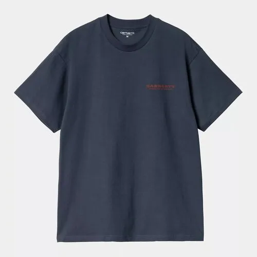 CAMISETA AZUL CARHARTT S/S RUNAWAY TSHIRT BLUE/VERMILLION DISEñO HOLGADO AZUL XS