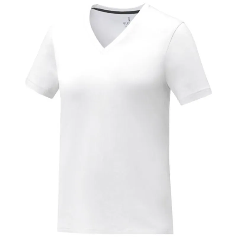 Camiseta de manga corta y cuello en V para mujer 'Somoto'