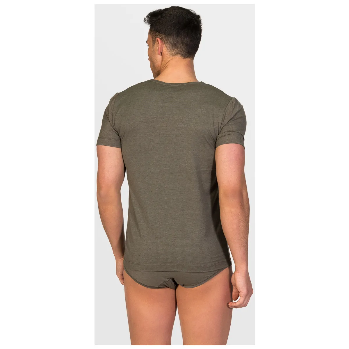 Camiseta de manga corta y cuello redondo hilo de soja