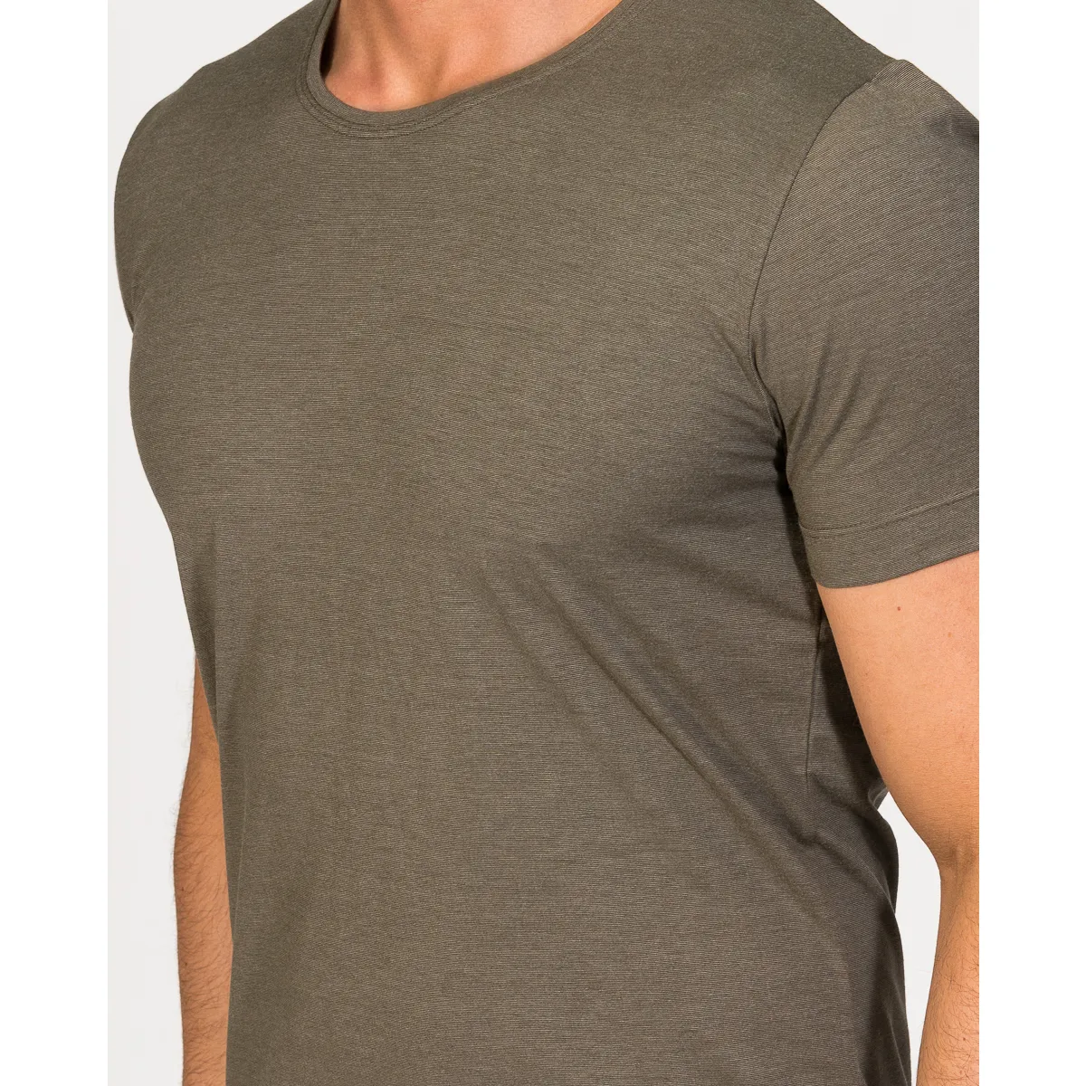 Camiseta de manga corta y cuello redondo hilo de soja
