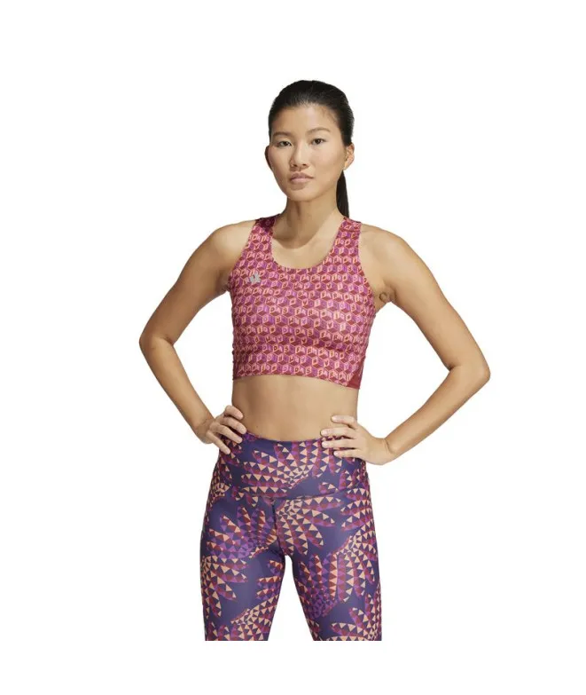 Camiseta de Running adidas Adizero X Farm Mujer Granate