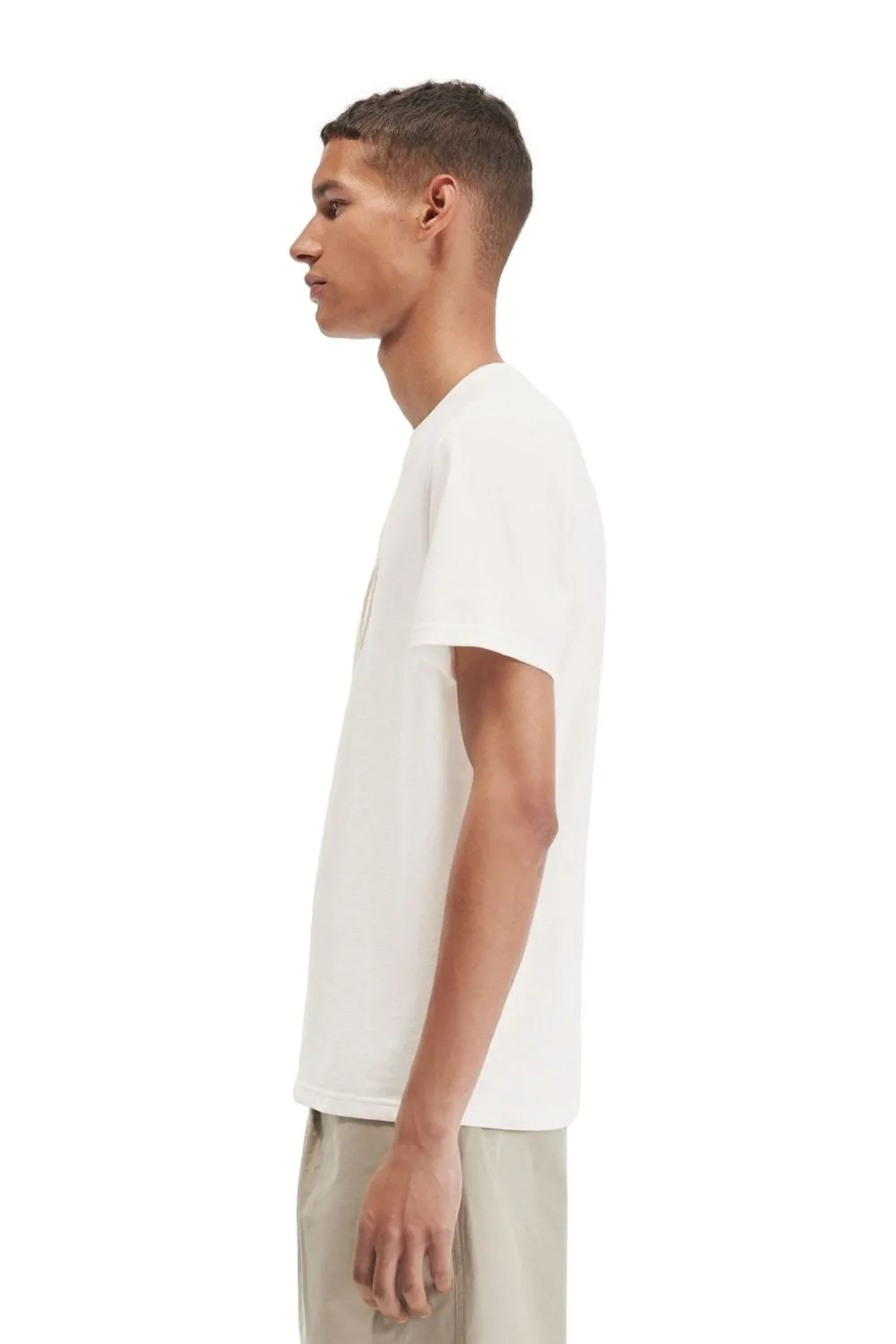 Camiseta fred perry cruda flocked laurel wreath graphic tee