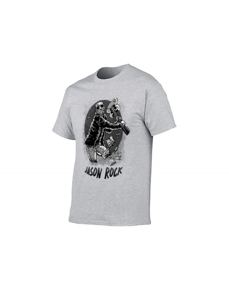 Camiseta Jason voorhees Rock Viernes 13 color gris