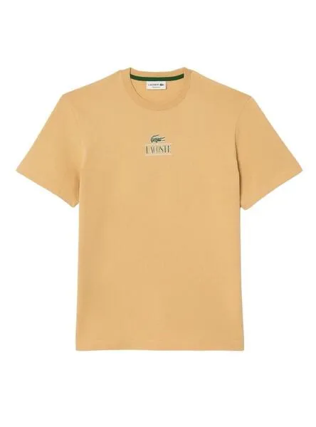 Camiseta Lacoste Regular Beige para Hombre