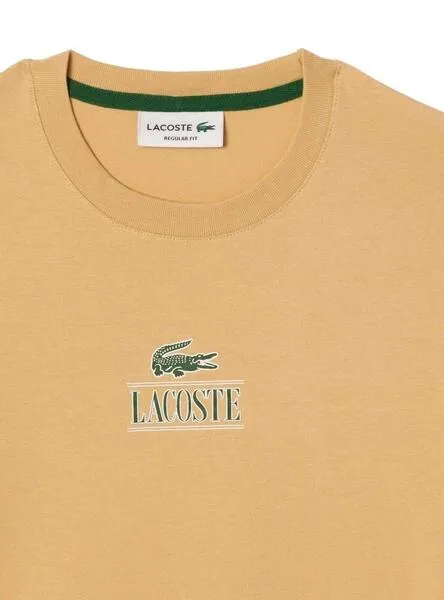 Camiseta Lacoste Regular Beige para Hombre