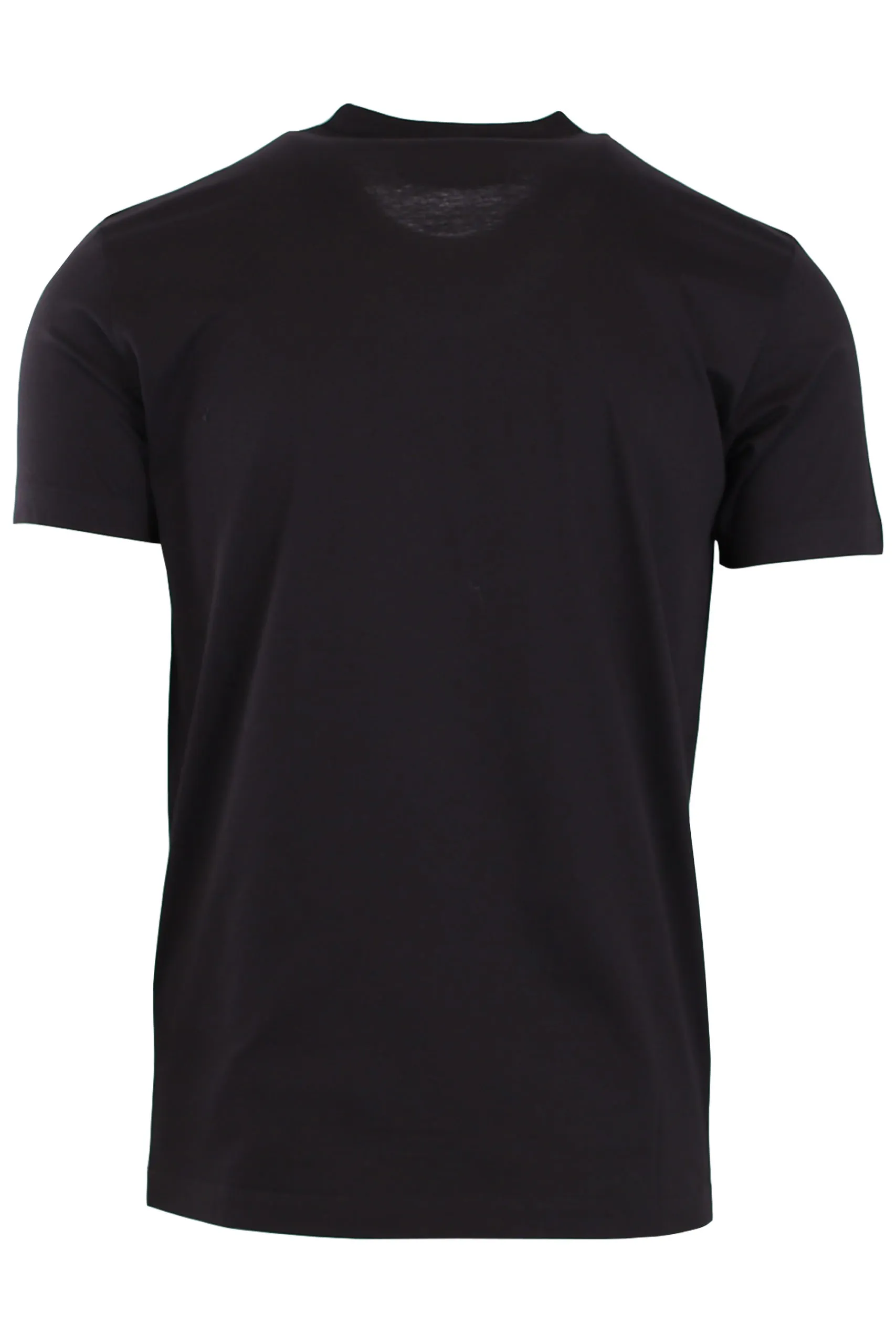 Camiseta negra con logo y estampado de perro
