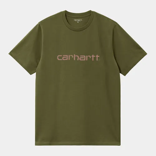 CAMISETA VERDE CARHARTT SCRIPT TSHIRT DUNDEE/GLASSY PINK S