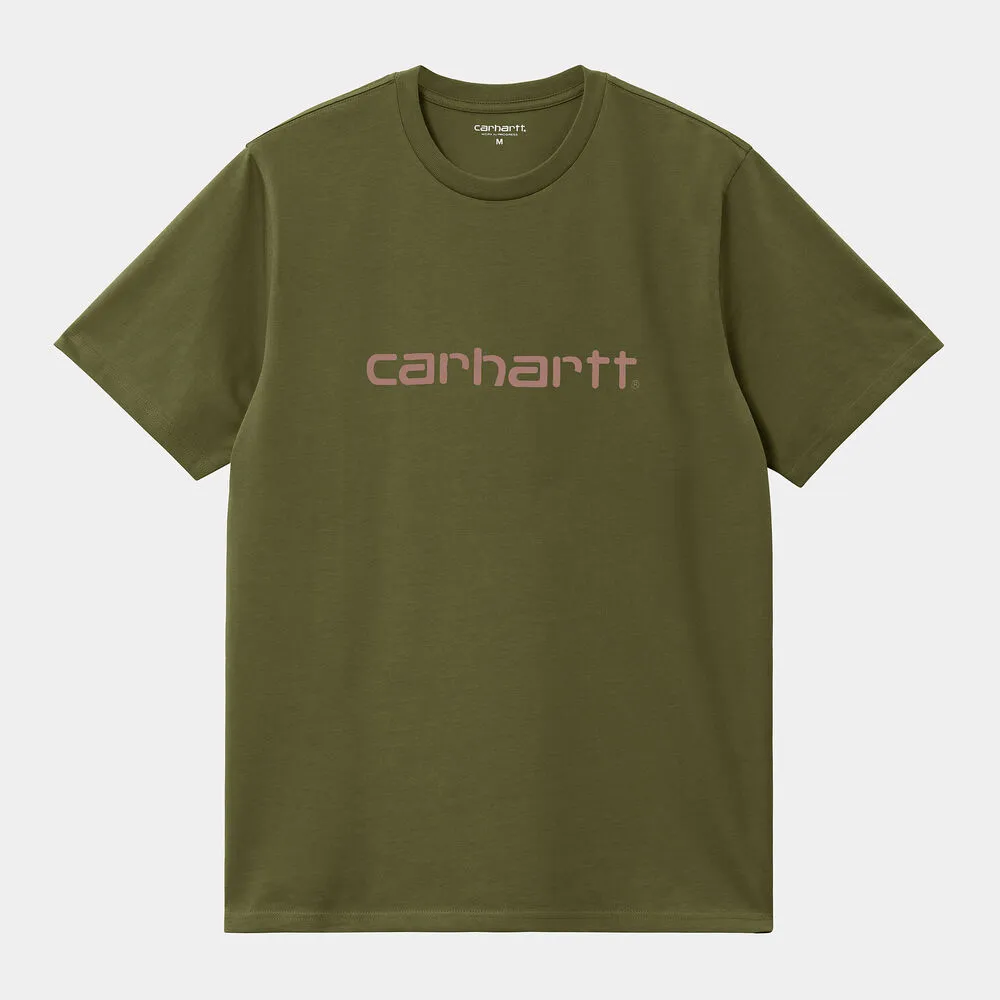 CAMISETA VERDE CARHARTT SCRIPT TSHIRT DUNDEE/GLASSY PINK S