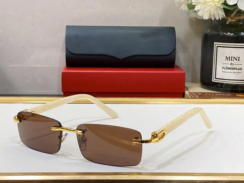 Carti Gafas de sol Diseñador Mujer Hombre Sombras Moda Multicolor Gafas de sol Mujeres Para hombre Cuerno de búfalo Gafas de sol