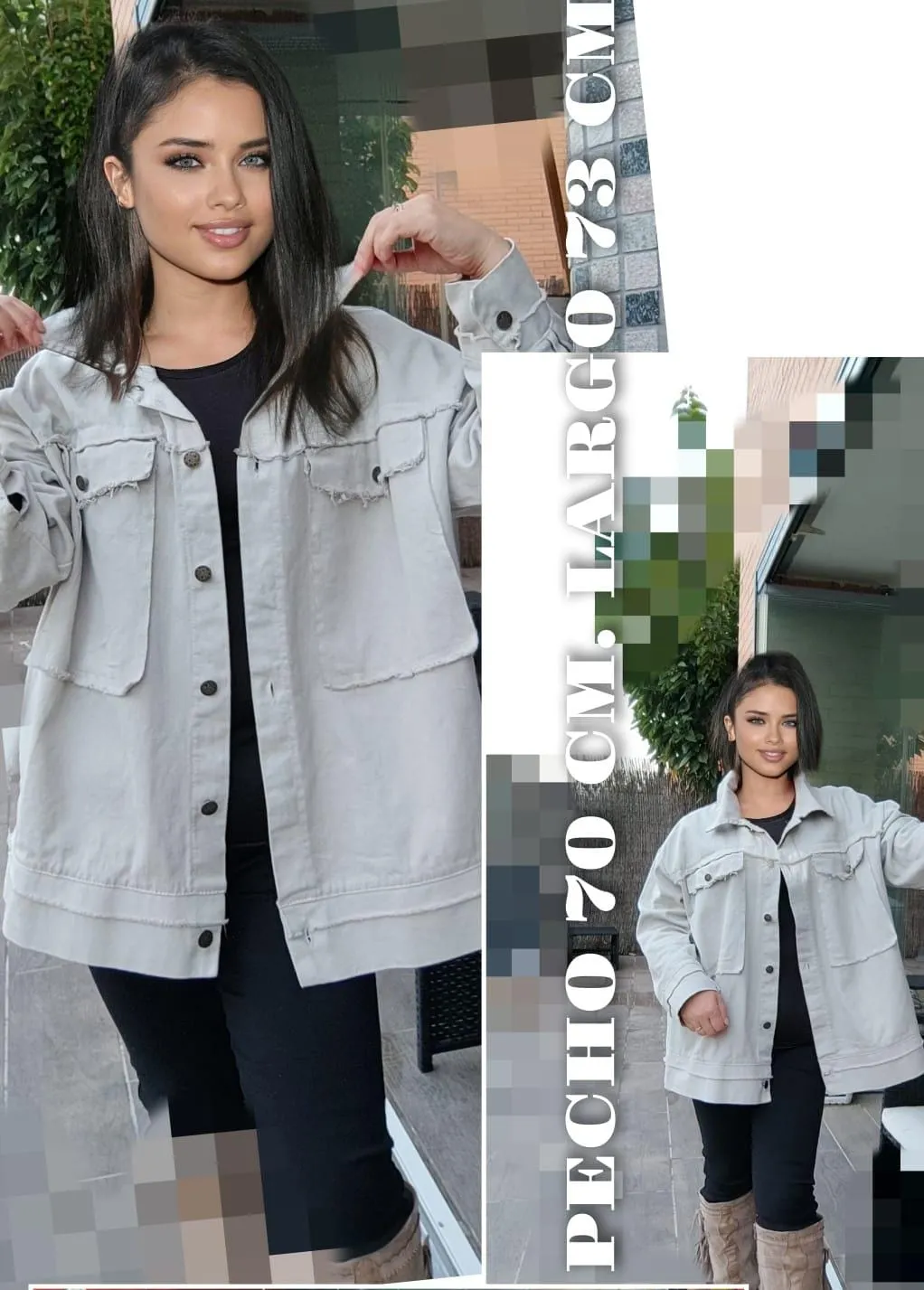 Cazadora Vaquera Colores Mujer Talla Grande