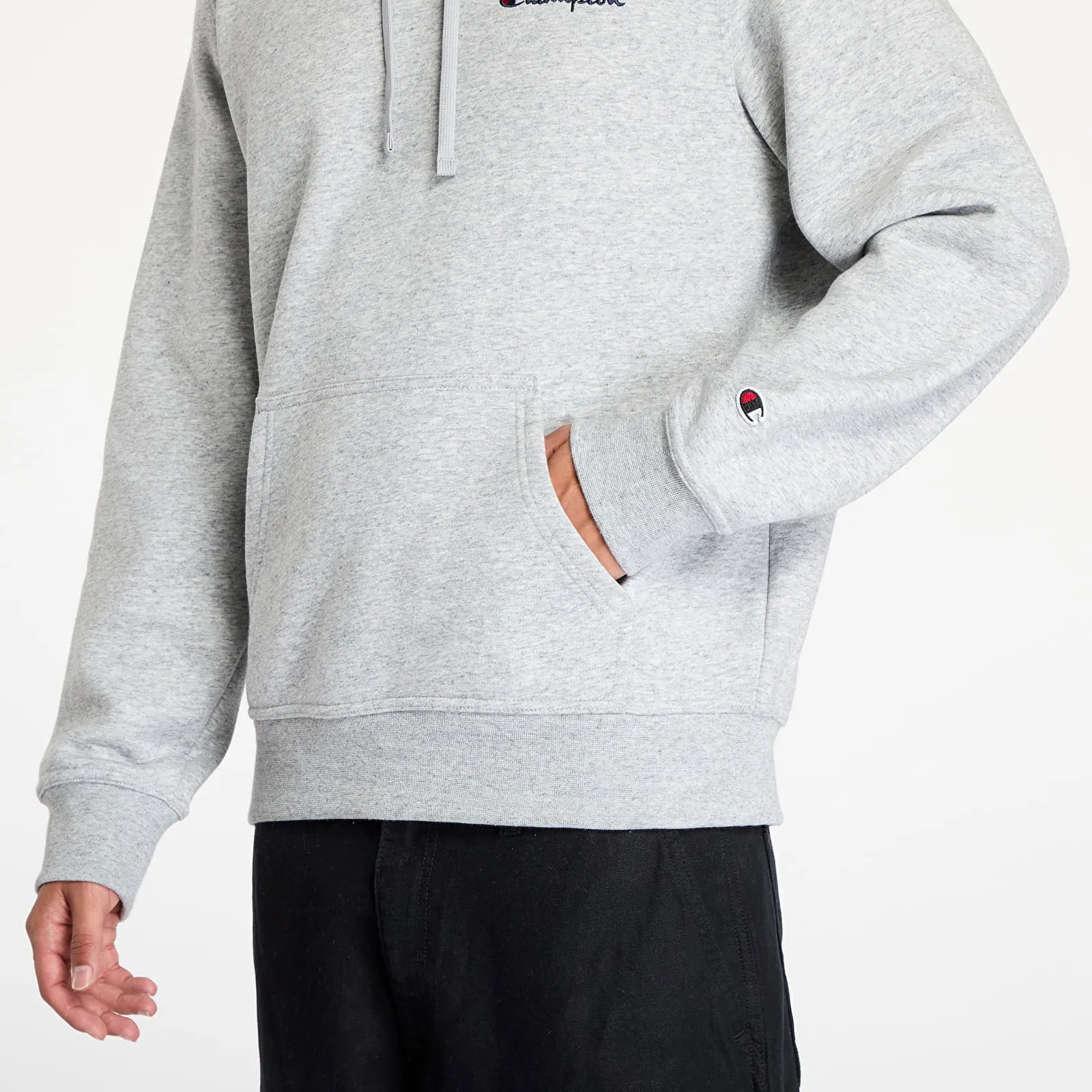 Champion Sweatshirt Hooded Sweatshirt Light Grey M